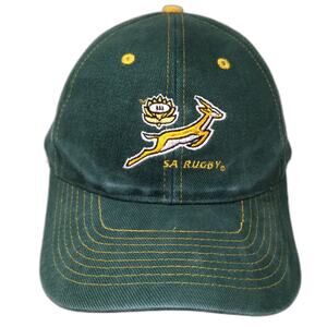 South Africa Rugby Strapback Baseball Cap Green One Size Embroidered PG Sport